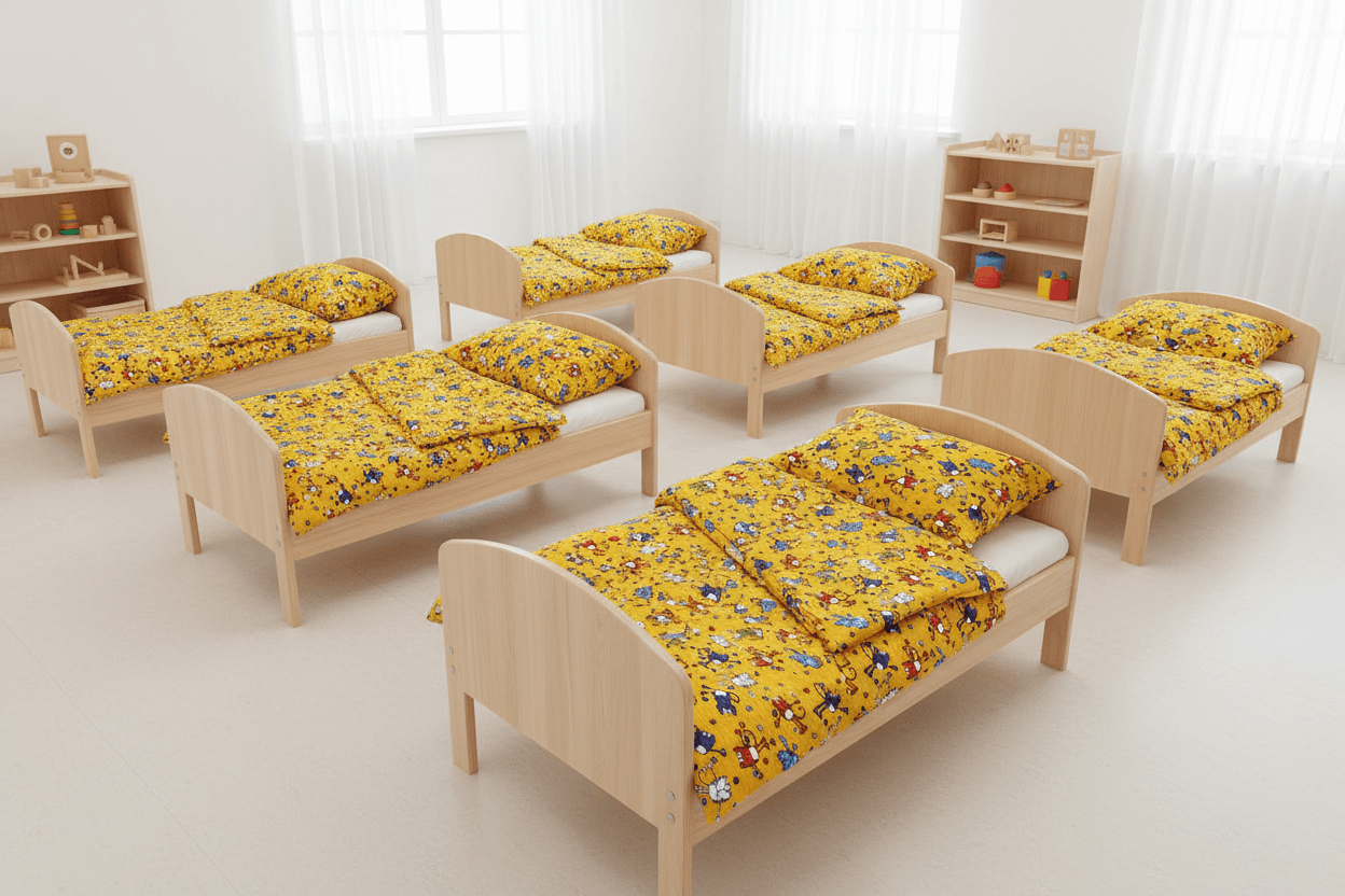 Krepové dětské povlečení do školky „Kocourek žlutý“